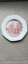 Piatto porcellana collezione palio caratese 1983