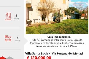 Casa indipendente su 2 livelli con terreno