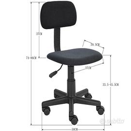 Sedia Poltrona con 5 ruote Ufficio