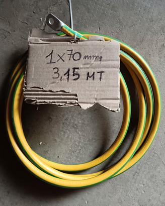 Cavo 1x70mm G/V 3,15 metri con 1 capocorda