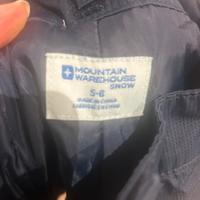 Pantaloni sci bimbi 5/6 anni mountain warehouse