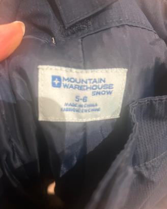 Pantaloni sci bimbi 5/6 anni mountain warehouse