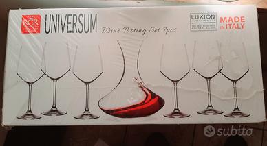 Servizio 6 bicchieri da vino + Decanter RCR,