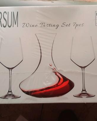 Servizio 6 bicchieri da vino + Decanter RCR,