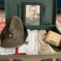 WW2 VALIGIETTA PERSONALE  ALPINO MEDICO RARA