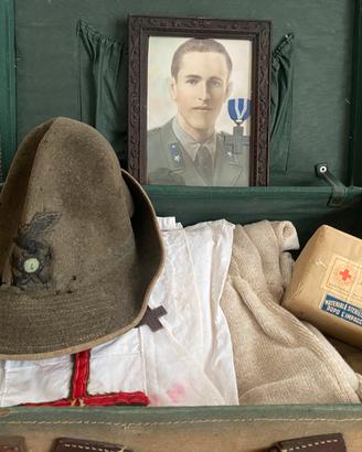 WW2 VALIGIETTA PERSONALE  ALPINO MEDICO RARA