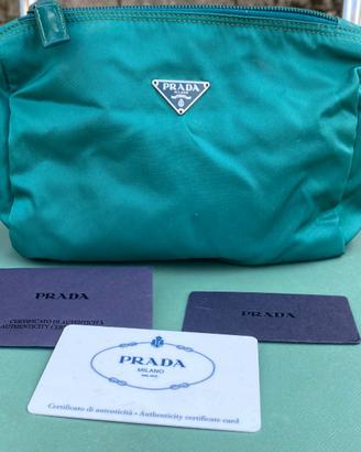 Pochette Prada Vela Biliardo Originale con Cert