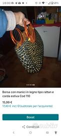 Borsa con manici in legno CD.110