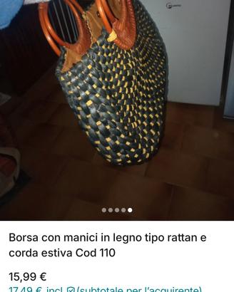 Borsa con manici in legno CD.110