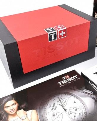 Scatola Orologi Tissot Rossa Nera Vintage