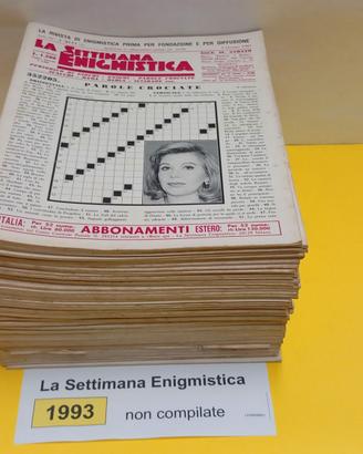 LA SETTIMANA ENIGMISTICA, anno 1993, NON compilati