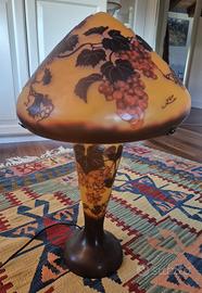 Lampada stile Gallè - vetro cammeo inciso