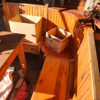 Cassapanca in legno set completo
