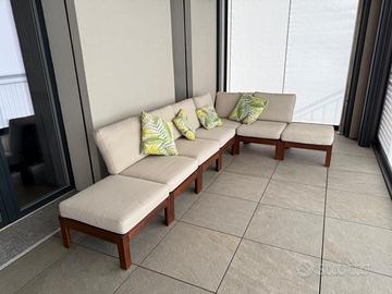 DIVANO MODULARE IKEA ÄPPLARÖ 5 POSTI + 2 POUF