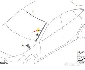 Sgocciolatoio BMW parabrezza (destro e sinistro)