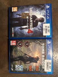 Uncharted 4 e Shadow of Tomb Raider ps4
