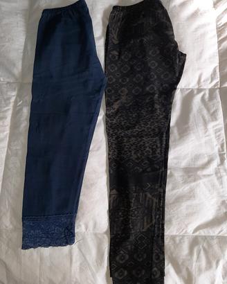 legging M/L con pizzo + legging fantasia omaggio