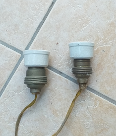 Coppia portalampadina vintage