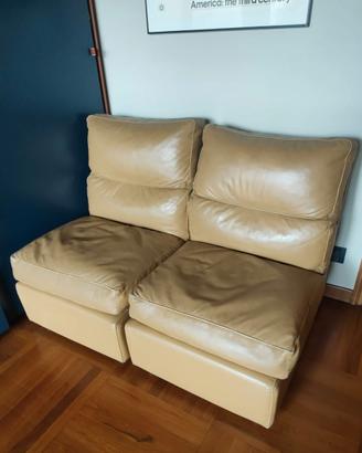 COPPIA DI POLTRONCINE PELLE QUALITA' PIENO FIORE 