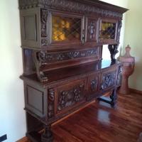 Credenza antica doppio corpo in pioppo l