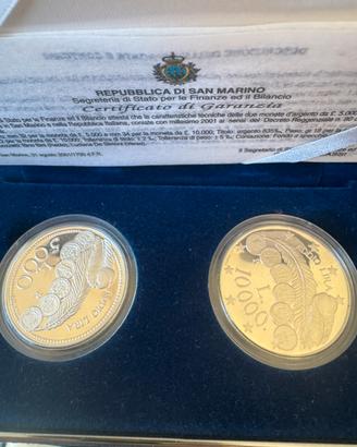 Dittico Argento San Marino 2001 Argento