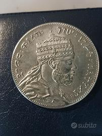 moneta menelik II argenti