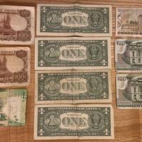 Monete estere carta e metallo