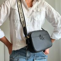 Borsa Ralph Lauren pelle nera con tracolla