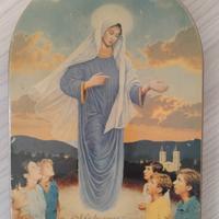 icona in legno Madonna di Medjugorje,