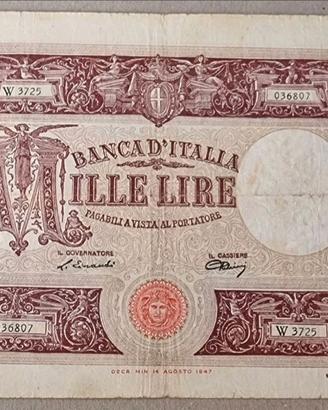 RARA MILLE 1000 LIRE GRANDE M BARBETTI 14/04/1948