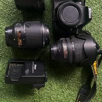 Nikon D3300 (7.000 scatti ) + 3 obbiettivi