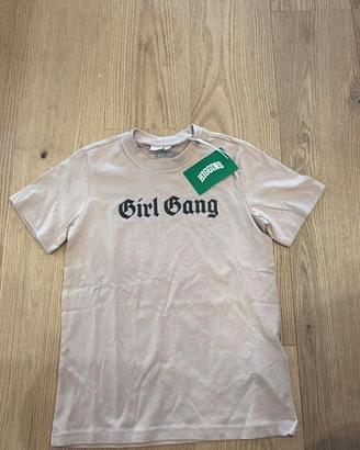 T-shirt rosa antico Higgins "Girl Gang" 134/140