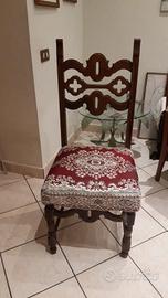 Sedia di legno stile d' epoca. 