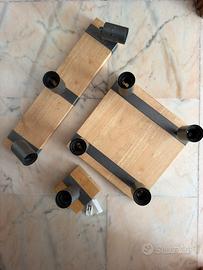 3 lampadari / faretti briloner wood nuovi x 79€