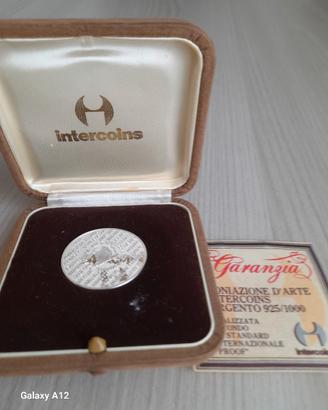 moneta in argento commemorativa Spagna 1982