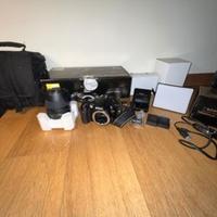 Fotocamera Nikon D3100 + obiettivi + accessori