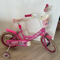 Bicicletta rosa bambina 5-7 anni principesse
