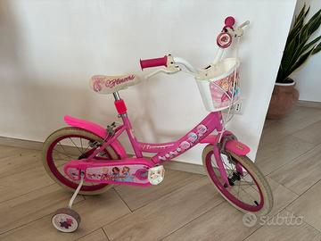 Bicicletta rosa bambina 5-7 anni principesse