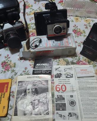 Praktica MTL3 SLR 35 mm and Polaroid Colorpack 80