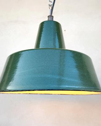 lampade industriali smaltate vintage
