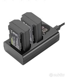NEEWER caricabatteria x NP-FZ100 con 2 Batterie