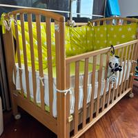 Lettino per bambini in legno set completo