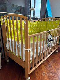 Lettino per bambini in legno set completo