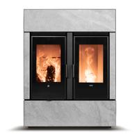 Stufa legna pellet , stufa ibrida Dual Klover