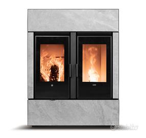 Stufa legna pellet , stufa ibrida Dual Klover