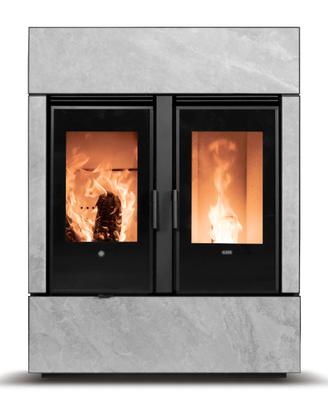 Stufa legna pellet , stufa ibrida Dual Klover