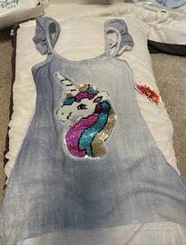 Vestitino unicorno bambina