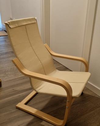 poltrona poang bambini ikea senza cuscino