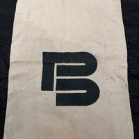 Grande busta in juta vintage banca popolare