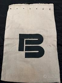 Grande busta in juta vintage banca popolare